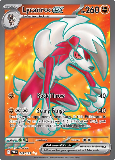 Lycanroc ex - 241 (SV02: Paldea Evolved) Near Mint Holofoil