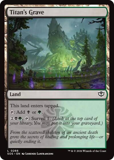 Titan's Grave (Secrets of Strixhaven) Light Play Foil