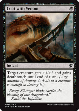 Coat with Venom (Dragons of Tarkir) Medium Play