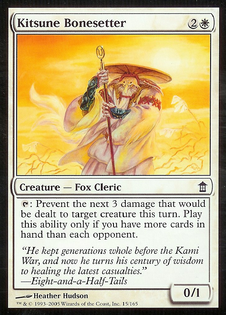 Kitsune Bonesetter (Saviors of Kamigawa) Light Play Foil