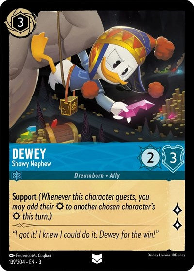 Dewey - Showy Nephew (Into the Inklands) Near Mint Cold Foil