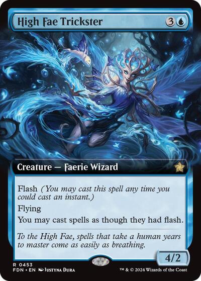 High Fae Trickster (Extended Art) (Foundations) Light Play Foil