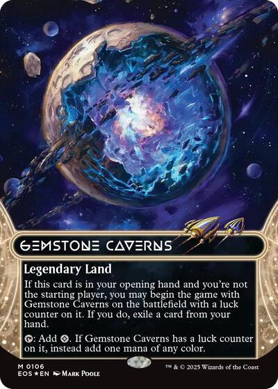 Gemstone Caverns (0106) (Borderless) (Galaxy Foil) (Stellar Sights) Light Play Foil