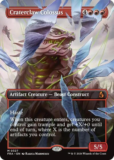 Craterclaw Colossus (Borderless) (0327) (Reality Fracture) Near Mint