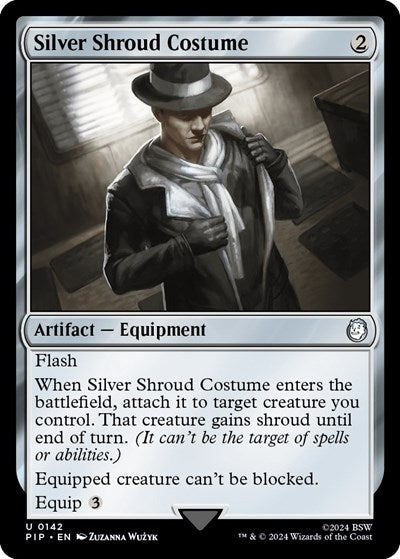 Silver Shroud Costume (Universes Beyond: Fallout) Light Play Foil