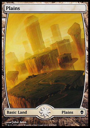 Plains (230) (Zendikar) Heavy Play