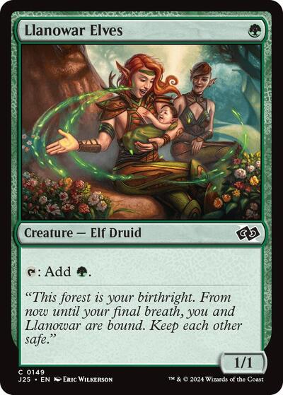 Llanowar Elves (Foundations Jumpstart) Light Play