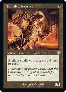 Foundry Inspector (The Brothers' War: Retro Frame Artifacts) Light Play Foil