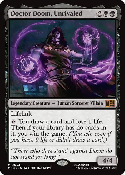 Doctor Doom, Unrivaled (Commander: Marvel Super Heroes) Light Play Foil