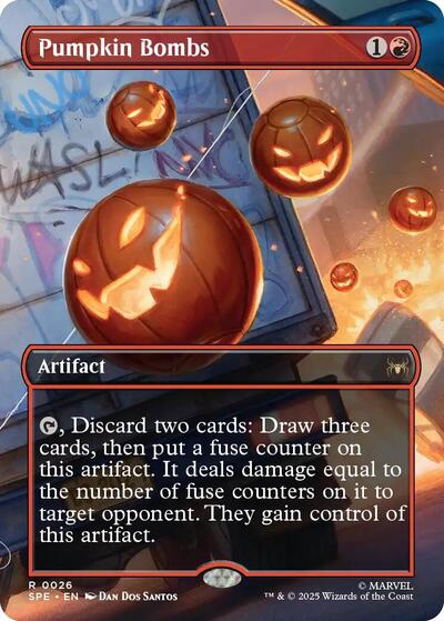Pumpkin Bombs (Borderless) (Marvel's Spider-Man: Eternal-Legal) Medium Play