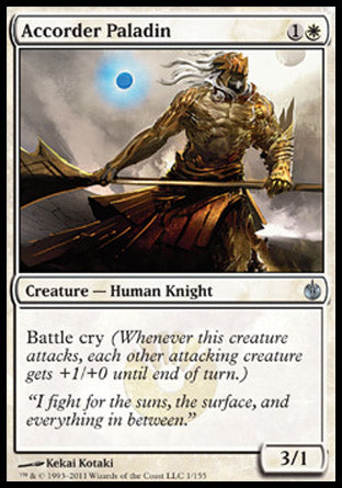 Accorder Paladin (Mirrodin Besieged) Medium Play Foil