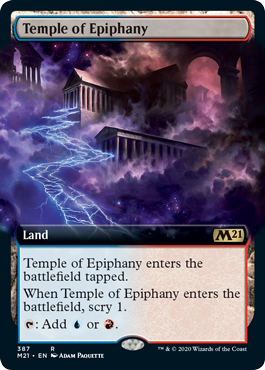 Temple of Epiphany (Extended Art) (Magic 2021 Core Set) Near Mint