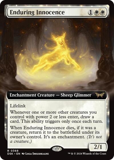 Enduring Innocence (Extended Art) (Duskmourn: House of Horror) Medium Play Foil