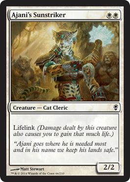 Ajani's Sunstriker (Conspiracy) Light Play Foil