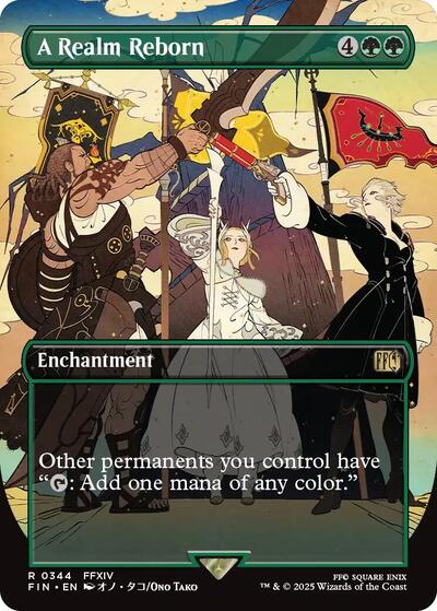 A Realm Reborn (Borderless) (Universes Beyond: FINAL FANTASY) Light Play Foil