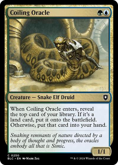 Coiling Oracle (Commander: Bloomburrow) Light Play