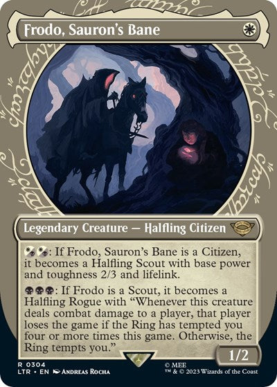 Frodo, Sauron's Bane (Showcase) (Universes Beyond: The Lord of the Rings: Tales of Middle-earth) Light Play Foil