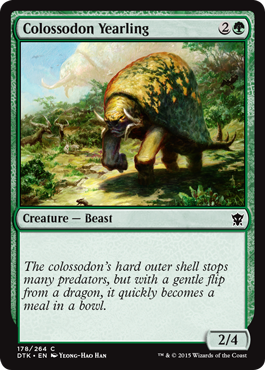 Colossodon Yearling (Dragons of Tarkir) Medium Play Foil
