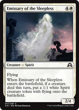 Emissary of the Sleepless (Shadows Over Innistrad) Medium Play Foil