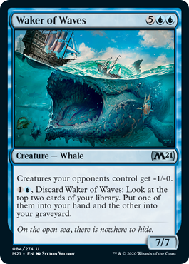 Waker of Waves (Magic 2021 Core Set) Light Play