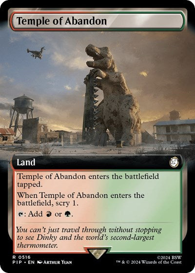 Temple of Abandon (Extended Art) (Universes Beyond: Fallout) Light Play Foil