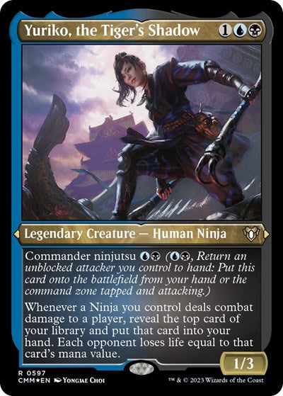 Yuriko, the Tiger's Shadow (Foil Etched) (Commander Masters) Light Play Foil