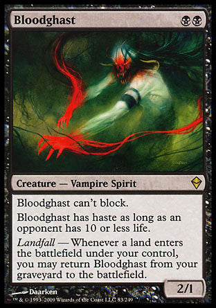 Bloodghast (Zendikar) Medium Play Foil