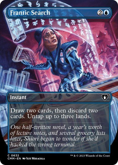 Frantic Search (Borderless) (Commander Masters) Near Mint Foil