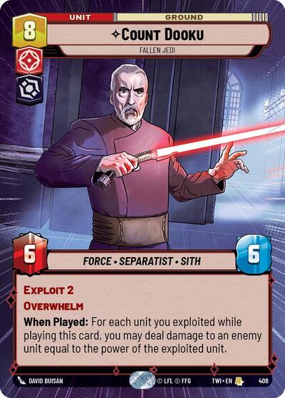 Count Dooku Fallen Jedi (Hyperspace) (Twilight of the Republic) Near Mint Foil