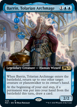Barrin, Tolarian Archmage (Extended Art) (Magic 2021 Core Set) Near Mint Foil