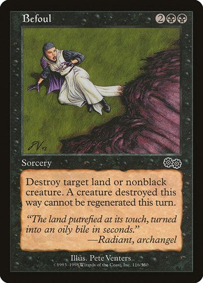 Befoul (Urza's Saga) Light Play