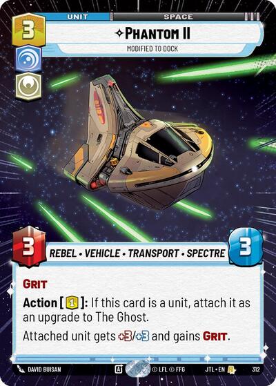 Phantom II Modified to Dock (Hyperspace) (Jump to Lightspeed) Near Mint