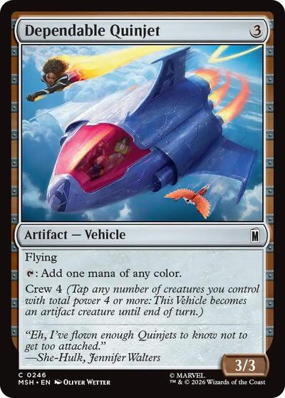 Dependable Quinjet (Marvel Super Heroes) Near Mint Foil