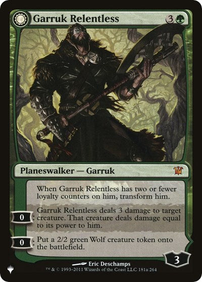 Garruk Relentless (Secret Lair Commander: From Cute to Brute) Near Mint