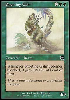 Snorting Gahr (Mercadian Masques) Light Play