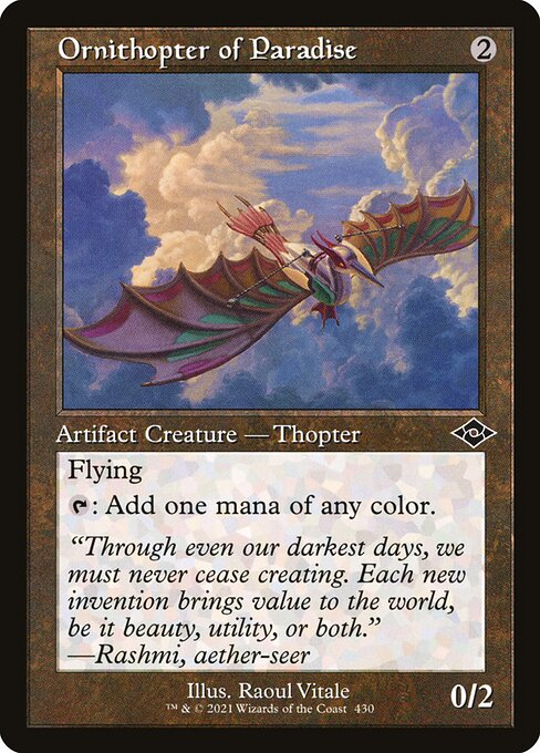 Ornithopter of Paradise (Retro Frame) (Foil Etched) (Modern Horizons 2) Near Mint Foil