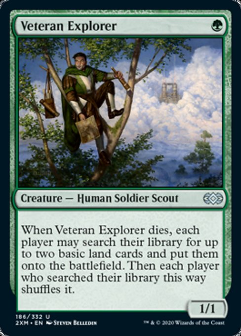 Veteran Explorer (Double Masters) Heavy Play Foil