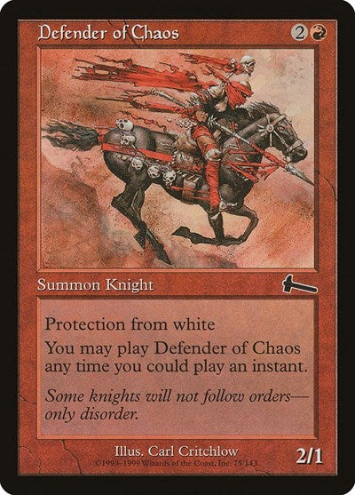 Defender of Chaos (Urza's Legacy) Light Play Foil