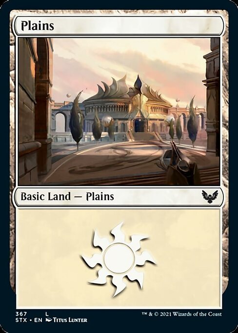 Plains (367) (Strixhaven) Light Play Foil