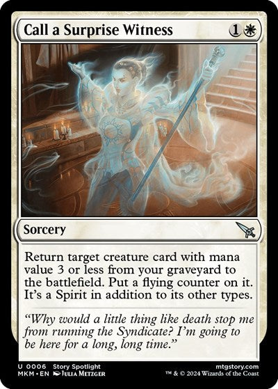 Call a Surprise Witness (Murders at Karlov Manor) Light Play Foil