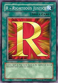 R - Righteous Justice (Starter Deck: Jaden Yuki) Damaged / Poor 1st Edition