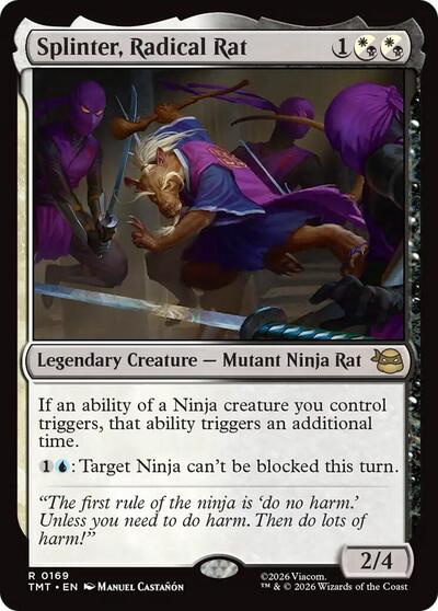 Splinter, Radical Rat (Teenage Mutant Ninja Turtles) Light Play Foil