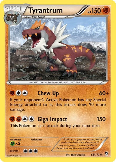 Tyrantrum (XY - Furious Fists) Light Play Reverse Holofoil