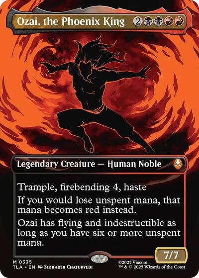 Ozai, the Phoenix King (0335) (Borderless) (Avatar: The Last Airbender) Light Play