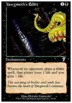 Yawgmoth's Edict (7th Edition) Heavy Play Foil