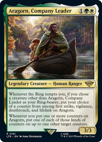 Aragorn, Company Leader (Universes Beyond: The Lord of the Rings: Tales of Middle-earth) Medium Play Foil