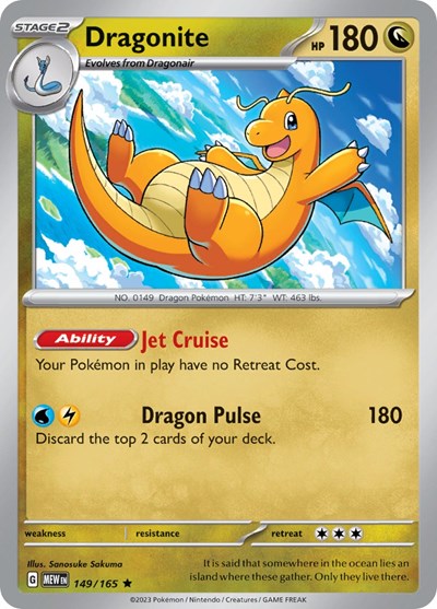 Dragonite (Scarlet and Violet: 151) Near Mint Holofoil