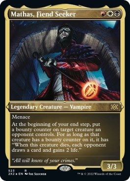 Mathas, Fiend Seeker (Foil Etched) (Double Masters 2022) Near Mint Foil