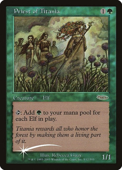 Priest of Titania (Promos: FNM) Medium Play Foil