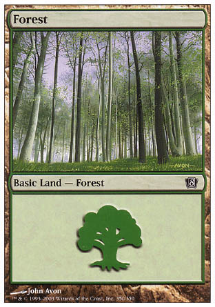 Forest (350) (8th Edition) Heavy Play
